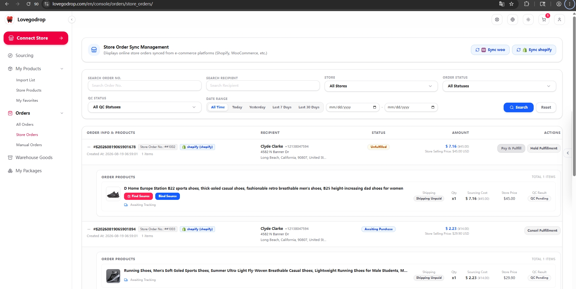 Find Source for an existing order